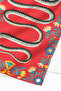 Floral Bohemian Beach Towel with Snake Figure - Red Ethnic Modern Quick-Dry Microfiber Towel Cover - 3
