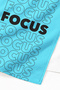 Motivational Focus Written Modern Beach Towel - Blue Typographic Minimalist Quick-Dry Towel Cover - 5