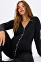 Bamboo Maternity and Maternity Dressing Gown Nightgown Ribbed Suit Long Sleeve Buttoned - 3