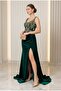 Fabric Embroidery Detailed Evening Dress Heels - 2