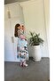 Picasso Patterned Dress Light Blue - 5