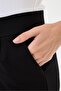 Line Women's Stretch Fabric Velcro Closure Black Palazzo Pants - 3