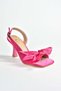 Fuchsia Satin Ribbon Detailed Women's Heeled Shoes K749384904 - 7