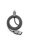 كابل بيانات لايتنينج BC001 بطول 1 متر، شحن سريع 3.0 أمبير، كابل USB مجدول للشحن ونقل البيانات عالي السرعة - أسود - 6