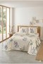 Printed Pique Set Double Azalea Cream-Green