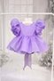 Lilac Karolin Cotton Satin Baby Girl Kids Romper Pantyhose Evening Dress - 4