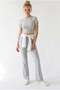 2120 Women's Crop T-Shirt and Palazzo Pants Set Gray - 3