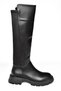 R518242209 Black Women's Boots with Rubber Detail on the Back - 8