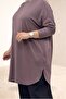 38111 Plus Size Basic Combed Cotton Tunic - Mink - 2