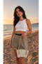 Linen Texture Trend Fashionable Women's Bag with Strap - 2