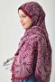 Floral Motif Shawl Plum - 8
