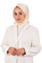 Cream Solid Color Sura Silk Scarf - 2