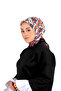 وشاح حريري بنمط سلجوق أحمر أسود - 2
