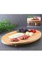 Footed Bamboo Tray Oval 37*28cm Serving Presentation Tray