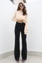 Elly Black Super Lycra Super High Waist Wide Leg Loose Jeans