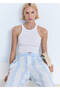 Belted Striped Culotte Trousers - 7