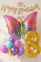 Colorful Butterfly 8 Years Old Balloon Set Colorfull Butterfly Rainbow Concept Party Birthday Balloon Set