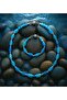 Agate Evil Eye Protection Peace and Balance Necklace Bracelet Set - 4