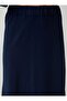 Tunic Skirt Double Set with Tie Detail at the Waist - Navy Blue - - 6