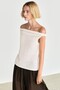 Fitilli triko straplez top - 2