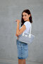 Polka Dot White Women's Shoulder Bag with Zipper, Daily Stylish Handbag - 3