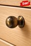 5-Piece Antique Yellow Furniture Knob Handle – Cabinet & Drawer & Nightstand Handle – Vintage – Pack of 5