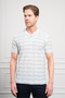 Men's Blue Trend Dynamic Fit Relaxed Cut Polo Neck T-Shirt - 3