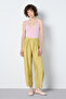 Women's Oil Green Premium Fabric Oversize Trousers 31085 - 4