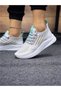Lace-Up Knitwear Unisex Sports Shoes-Ice White-Water Green - 3