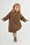 Hooded Plaid Lined Trench Coat Brown - 5
