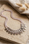 Handmade Silver Colorful Sequin Design Necklace
