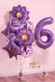 Purple Daisy 6 Year Old Balloon Set Purple Daisy Concept Birthday Balloon Set