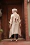 Asymmetrical Detailed Beige Hijab Tunic 615Bej - 3