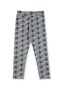 Children's Leggings - Patterned Seasonal Lycra Cotton Girls' Leggings in Gray Tones - 2