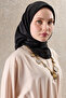 وشاح أسود بلون العنبر