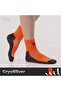 Cryo Silver + Towel Sole Short Silver Thread Socks — Orange/Black