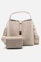 Women's New Season Cream Bag and Wallet Set - 3