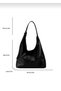 Soft Faux Leather Premium Quality Women's Black Shoulder Bag - 6