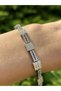 Bym009 Stone-Studded Women's Steel Bracelet a Quality Stylish Silver Color Model - 6