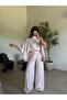 Pink Shawl Bat Sleeve Set - 4