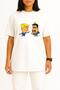 Oversized American President Trump and Venezuela Maduro Chest Printed Unisex T-Shirt - 2