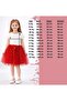 Girls' Princess Short Sleeve Dress with Tulle - 5