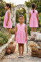 Girl's Dress with Pockets and Buttons - 3