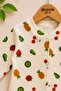 Baby Mixed Fruit Printed Snap-On Newborn Baby Romper 100% Cotton Flexible 1-3-6 Months - 2