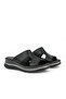 , Women's Genuine Leather Wedge Slippers 1611020Z2565 Black - 3