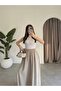 Elastic Waist Modal Fabric Skirt with Side Pockets - 3