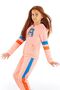 A Team Appliqued Hooded Girl's Sweatshirt Cardigan