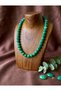 Old Original Handcrafted Faceted Model Jade Stone Necklace