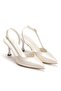 Women's Pointed Toe Open Back Thin Heeled Stiletto Seferi̇-F - 4