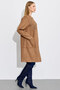 Embroidered suede cap camel - 2